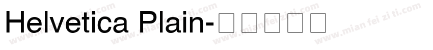 Helvetica Plain字体转换